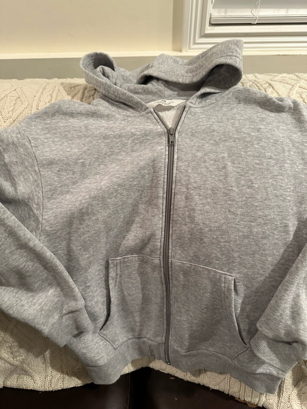 H&M Gray Full-Zip Hoodie